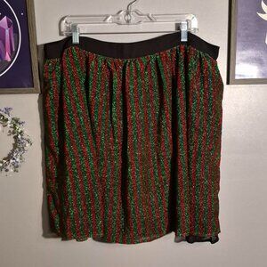 Red and Green Glitter Skirt